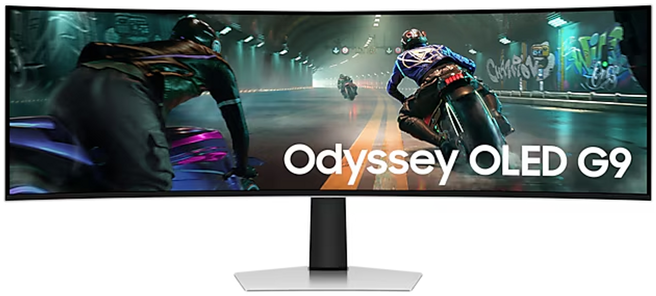Samsung 49” Odyssey OLED G9 Curved Gaming Monitor – Dual QHD, 144Hz, 0.03ms, FreeSync & G-Sync, Height Adjustable Stand (LS49DG912SMXUE) - Globaltech.tc