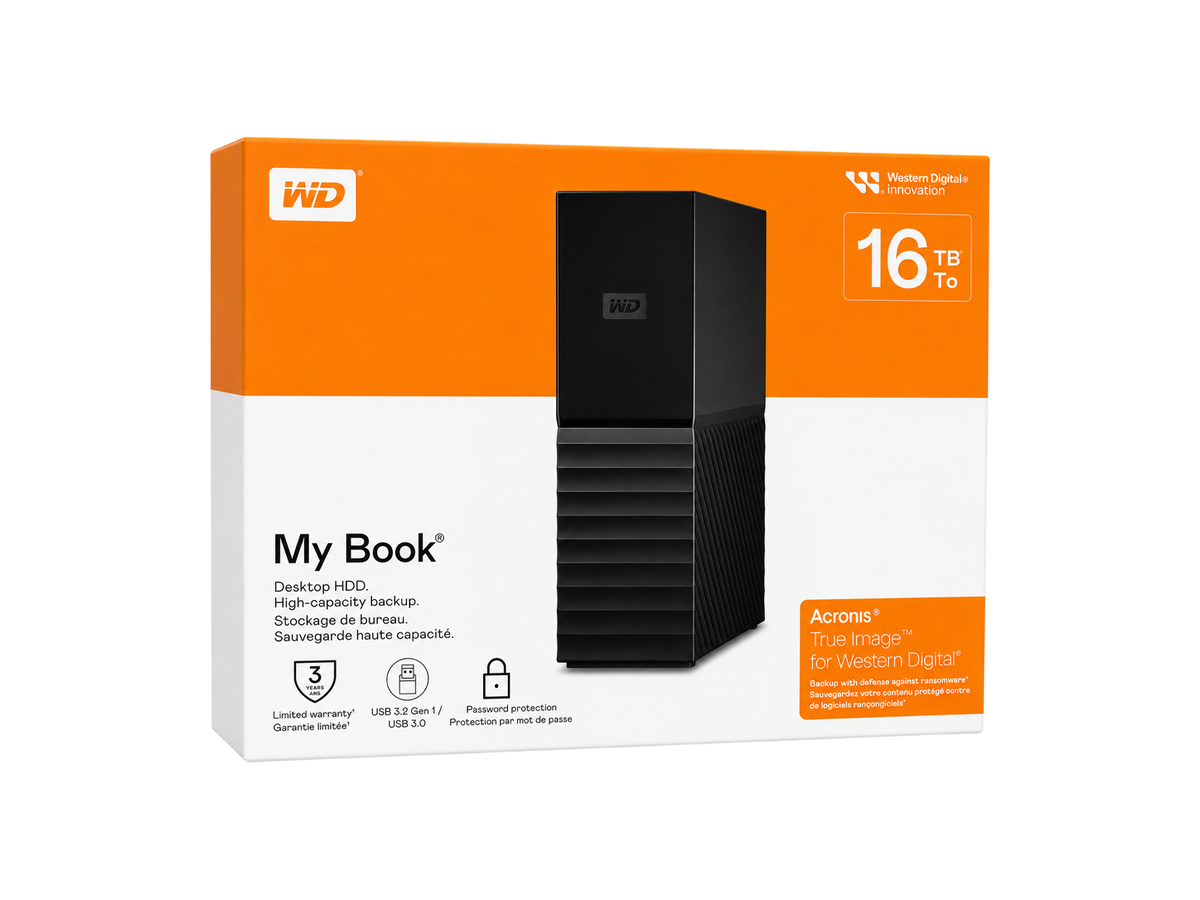 WD My Book 16TB Desktop External Hard Drive