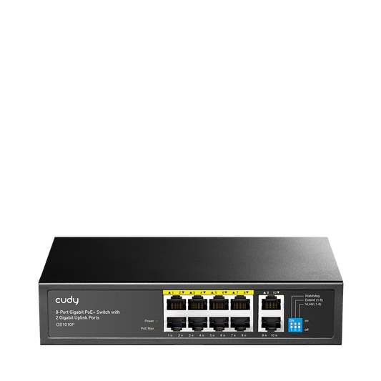 Cudy GS1010P 8-Port Gigabit PoE+ Switch (2 Uplink Ports)