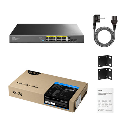 Cudy GS1018PS2 16-Port Gigabit PoE+ Switch with SFP