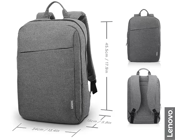 Lenovo B210 Laptop Backpack – Fits Up to 15.6", Water-Resistant, Grey - Globaltech.tc