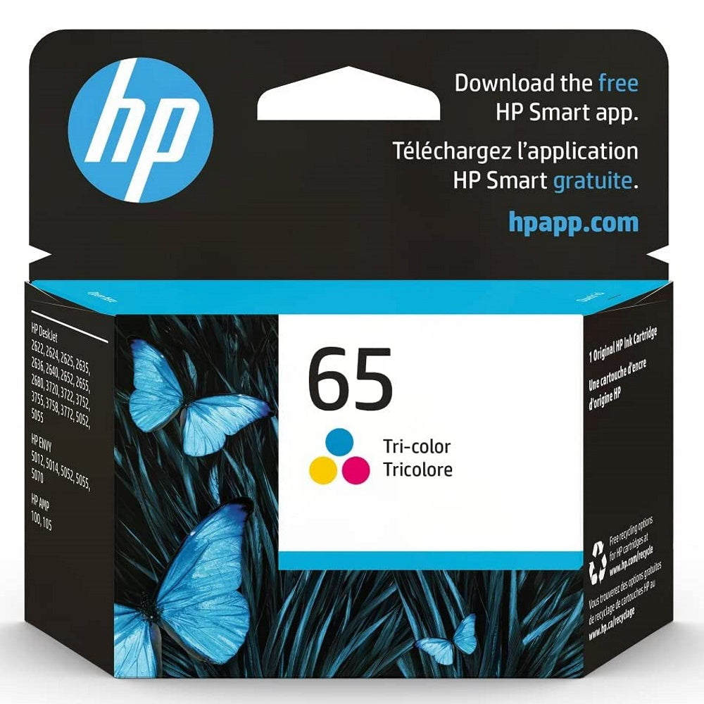 HP 65 Tri-color Original Ink Cartridge (N9K01AN)