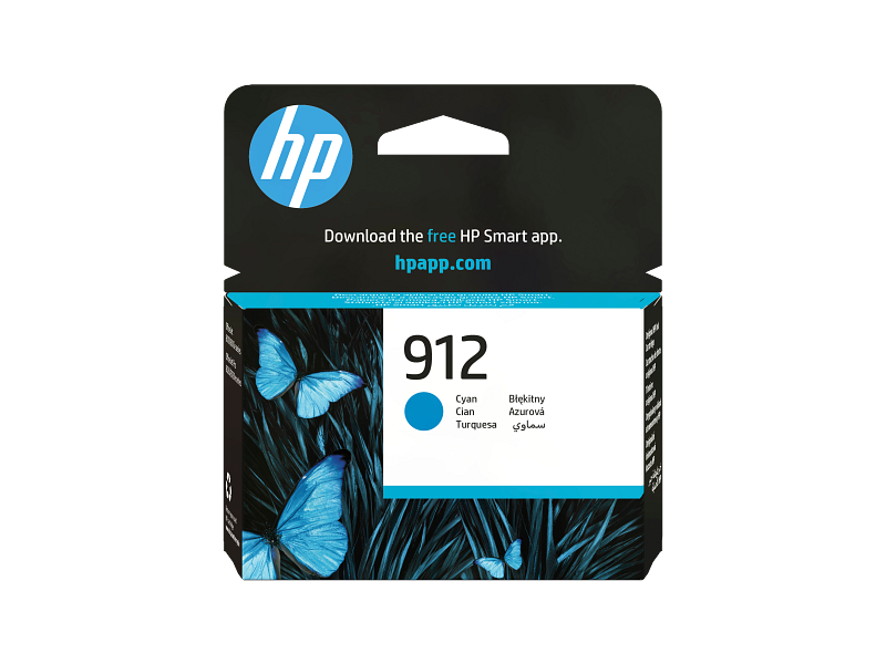 HP 912 Cyan Original Ink Cartridge (3YL77AE)