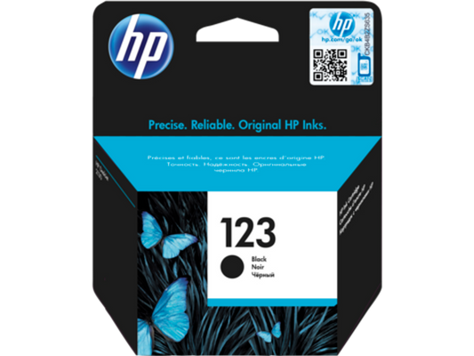 HP 123 Black Original Ink Cartridge (F6V17AE) - Globaltech.tc