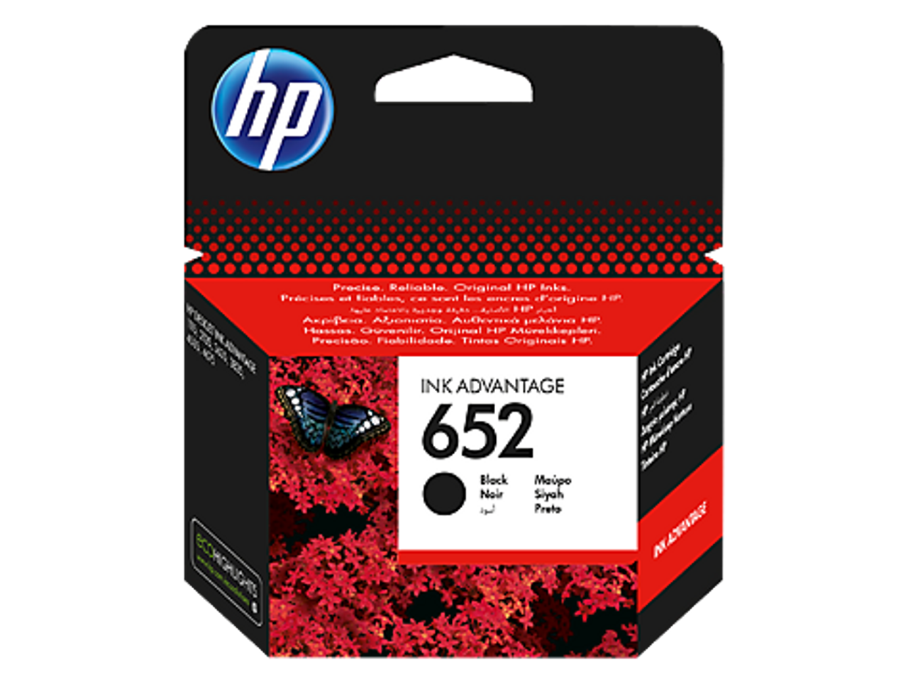 HP 652 Black Original Ink Advantage Cartridge (F6V25AE) - Globaltech.tc