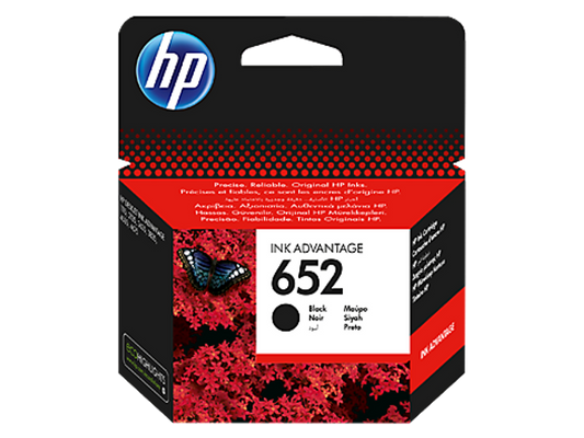 HP 652 Black Original Ink Advantage Cartridge (F6V25AE) - Globaltech.tc