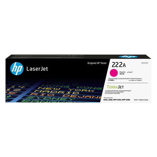 HP 222A Magenta Original LaserJet Toner Cartridge (W2223A)