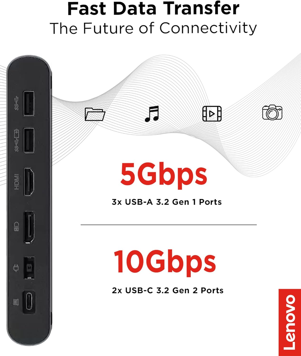 Lenovo USB-C Universal Dock – Dual Display, Power Delivery, Multiple Ports - Globaltech.tc
