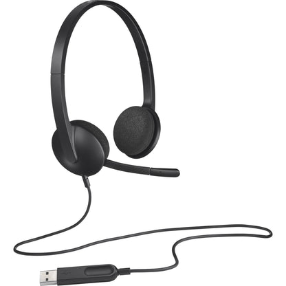 Logitech H340 Wired USB Headset – Stereo Audio with Noise-Canceling Microphone - Globaltech.tc