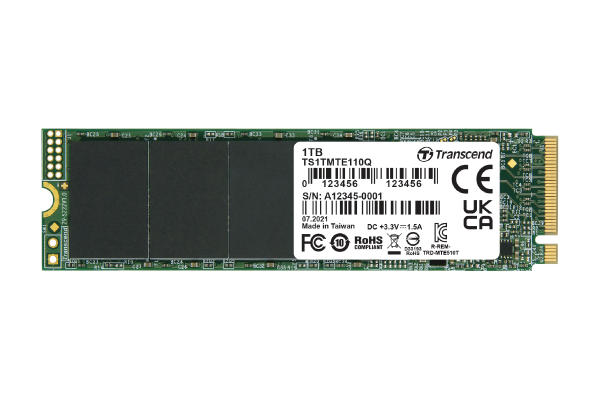 Transcend MTE110Q M.2 NVMe SSD – 1TB, PCIe Gen3 x4, Internal SSD - Globaltech.tc