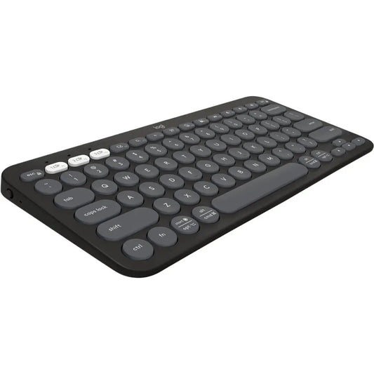 Logitech K380s Bluetooth Keyboard Pebble Keys 2 – Graphite, Compact, Multi-Device, Quiet Typing - Globaltech.tc