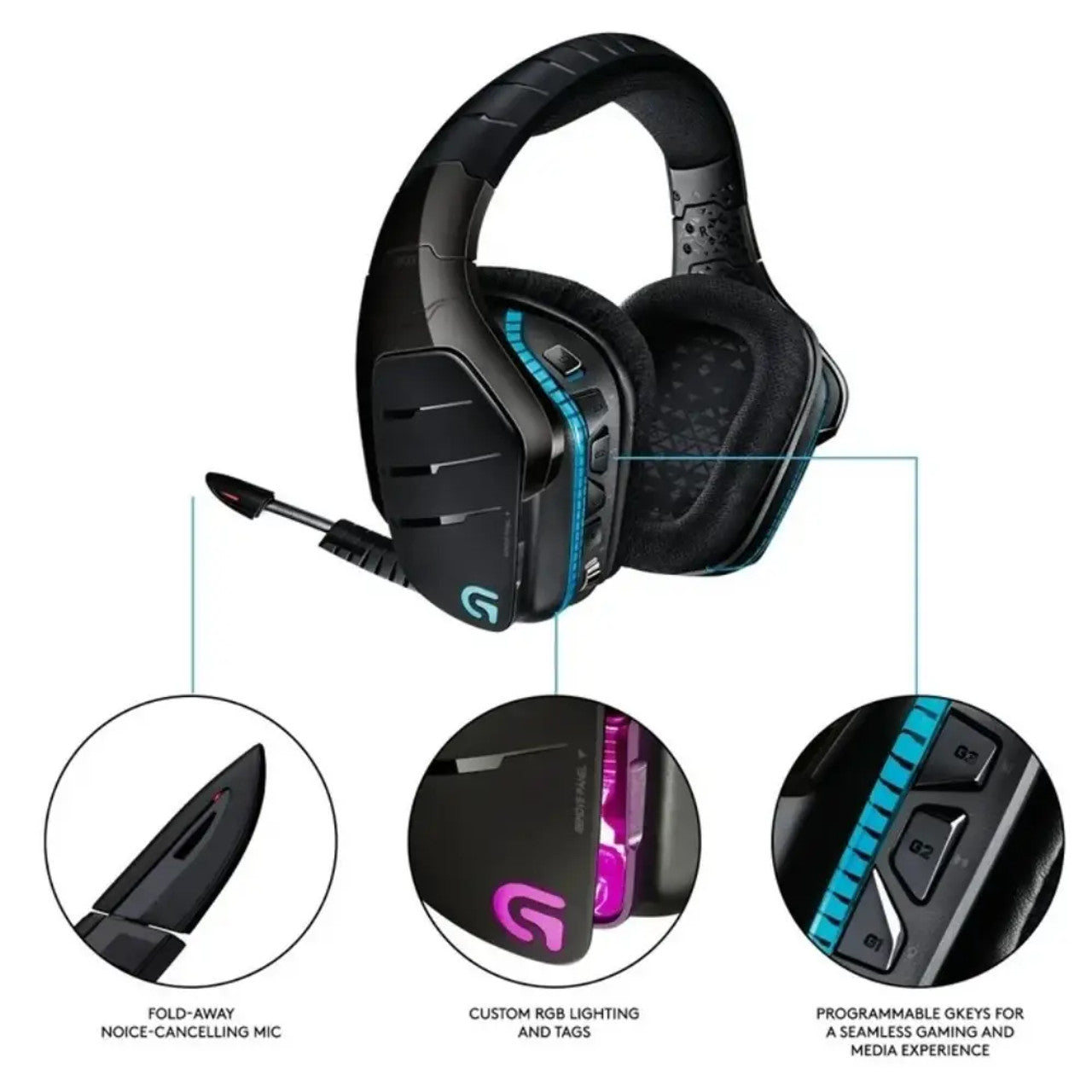Logitech G933 Wireless Gaming Headset – Black - Globaltech.tc