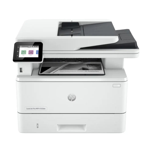 HP LaserJet Pro MFP 4103dw – Wireless Mono Laser All-in-One, Duplex, 42 ppm, ADF, Ethernet - Globaltech.tc