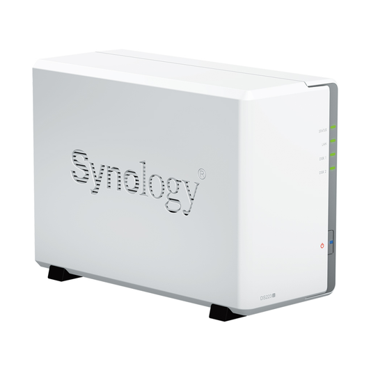 Synology DiskStation DS223J – 2-Bay NAS, Realtek RTD1619B Quad-Core, 1GB DDR4, 1GbE