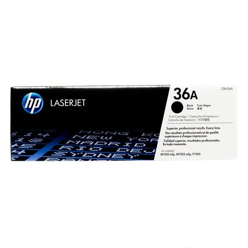 HP 36A Black Original LaserJet Toner Cartridge (CB436A)