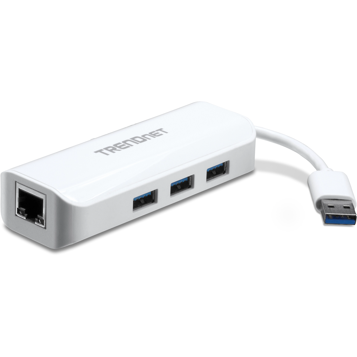 TRENDnet TU3-ETGH3 USB 3.0 to Gigabit Adapter + USB Hub