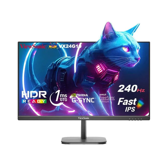 ViewSonic VX24G10 – 23.8” Full HD Gaming Monitor, 240Hz, 1ms, HDR10 - Globaltech.tc