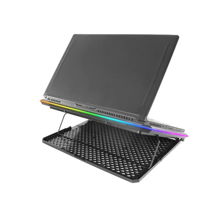 Mars Gaming MNBC13 ARGB Notebook Cooler & Stand – 13 Fans, LCD Screen, Up to 17"