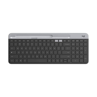 Logitech K580 Slim Multi-Device Wireless Keyboard – Graphite, Compact, Multi-Device, EN/ARA Layout - Globaltech.tc