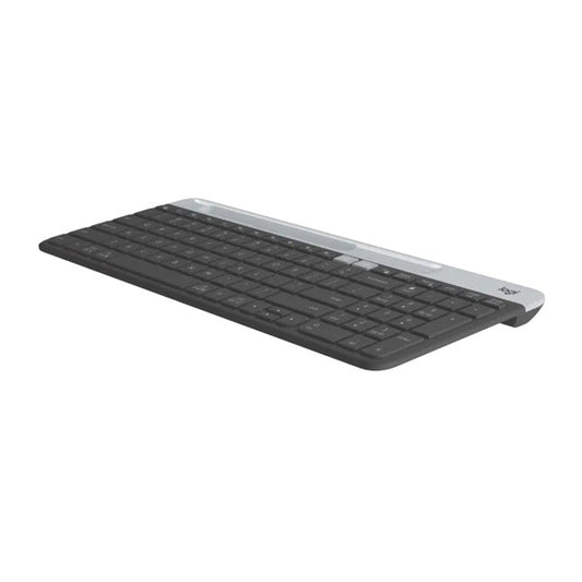 Logitech K580 Slim Multi-Device Wireless Keyboard – Graphite, Compact, Multi-Device, EN/ARA Layout - Globaltech.tc