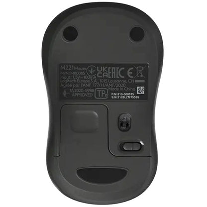 Logitech M221 Silent Wireless Mouse – Charcoal, Ultra-Quiet Clicks, 2.4GHz USB Nano Receiver - Globaltech.tc