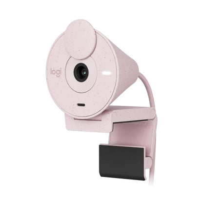 Logitech BRIO 300 Full HD USB Webcam – Rose / White, Plug-and-Play Video - Globaltech.tc