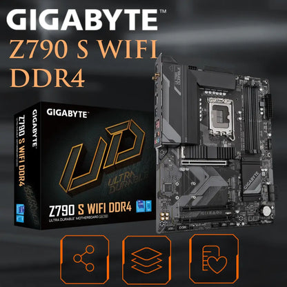 GIGABYTE Z790 S WIFI DDR4 Gaming Motherboard – LGA 1700, DDR4, Triple M.2, PCIe 4.0, USB 3.2 Gen 2, ATX - Globaltech.tc