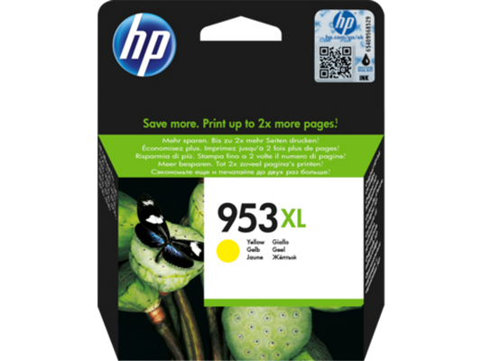 HP 953XL High Yield Original Ink Cartridge – Yellow (CN048AE) - Globaltech.tc