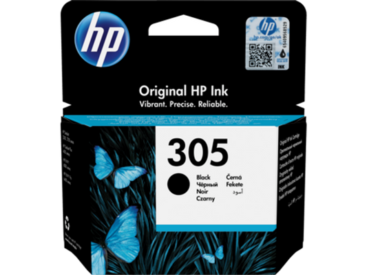 HP 305 Black Original Ink Cartridge (3YM61AE) - Globaltech.tc