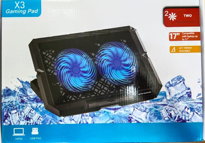 X3 Laptop Stand – Dual-Fan Gaming Cooling Pad