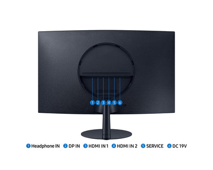 Samsung 32” Curved LED Monitor – FHD, 75Hz, HDMI, Slim Bezel, Eye Comfort Design (LS32C390EAMXUE) - Globaltech.tc