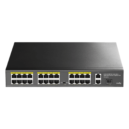 Cudy FS1026PS1 24-Port Fast Ethernet PoE+ Switch with SFP