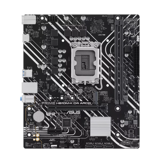 ASUS PRIME H610M-K D4 ARGB Motherboard – LGA 1700, DDR4, PCIe 4.0, M.2 NVMe, ARGB, micro-ATX - Globaltech.tc