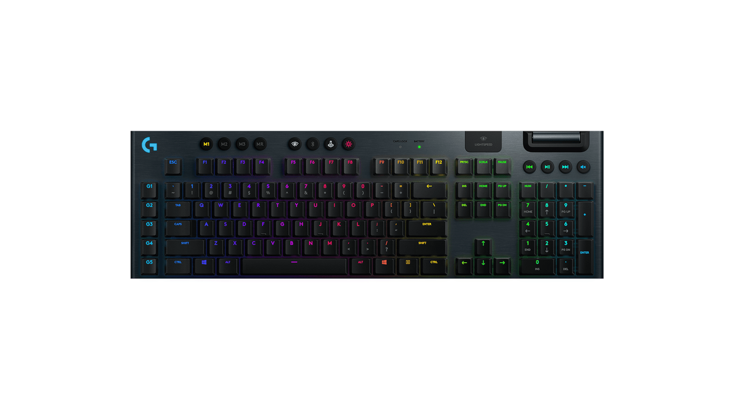 Logitech G915 LIGHTSPEED Wireless Mechanical Gaming Keyboard – Linear Switch, Carbon