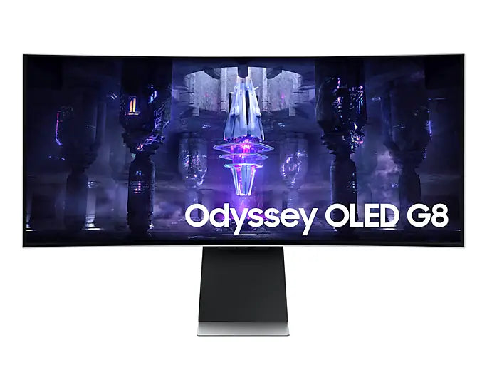 Samsung 34” Odyssey OLED G8 G85SB Ultra WQHD Curved Gaming Monitor – 175Hz, 0.03ms, FreeSync Premium Pro, Smart Features (LS34BG850SMXUE) - Globaltech.tc