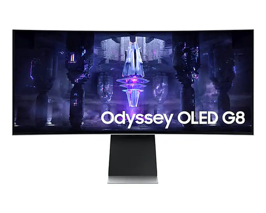 Samsung 34” Odyssey OLED G8 G85SB Ultra WQHD Curved Gaming Monitor – 175Hz, 0.03ms, FreeSync Premium Pro, Smart Features (LS34BG850SMXUE) - Globaltech.tc