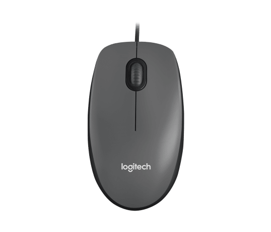 Logitech M100 Optical USB Wired Mouse – Ambidextrous Design, Plug and Play