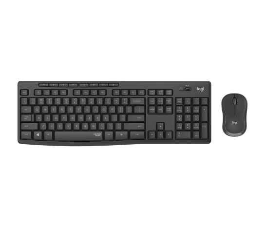 Logitech MK295 Silent Wireless Keyboard & Mouse Combo (Graphite, ENG/AR)