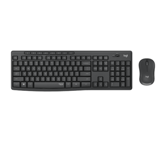 Logitech MK295 Silent Wireless Keyboard & Mouse Combo (Graphite, ENG/AR)