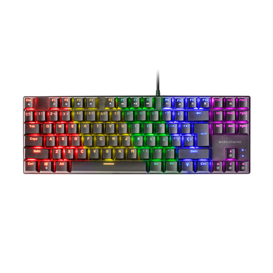 Mars Gaming MK80 Mechanical Gaming Keyboard – TKL, Brown Switch, FRGB