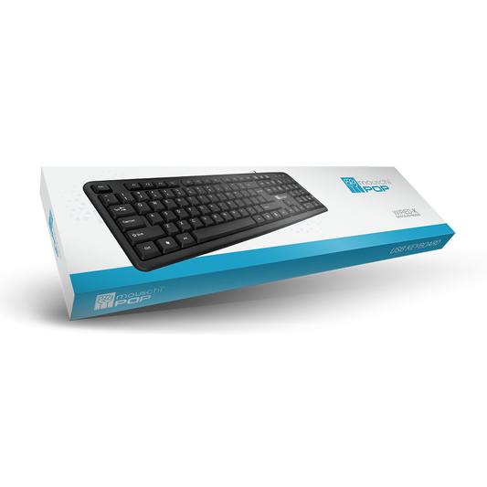 Mouschi Pop Wired Keyboard – Stylish, Comfortable, and Plug & Play - Globaltech.tc