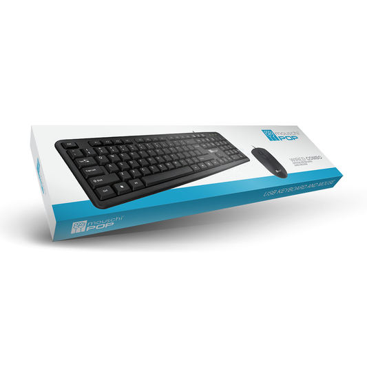 Mouschi Pop Wired Combo – Colorful Keyboard & Mouse Set, Plug & Play - Globaltech.tc