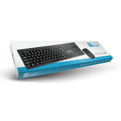 Mouschi Pop Wireless Combo – Stylish Keyboard & Mouse Set, 2.4GHz USB Receiver - Globaltech.tc