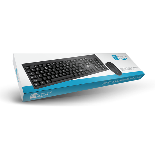 Mouschi Pop Wireless Combo – Stylish Keyboard & Mouse Set, 2.4GHz USB Receiver - Globaltech.tc