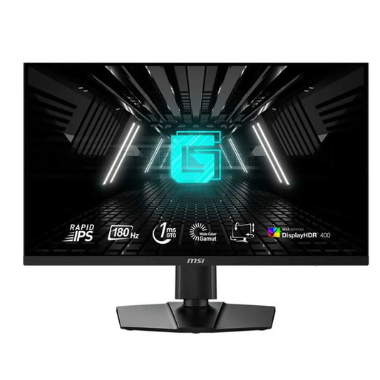 MSI G274QPF E2 27" Gaming Monitor, QHD 1440p, 180Hz, 1ms, Rapid IPS – HDR, FreeSync, Frameless Design - Globaltech.tc