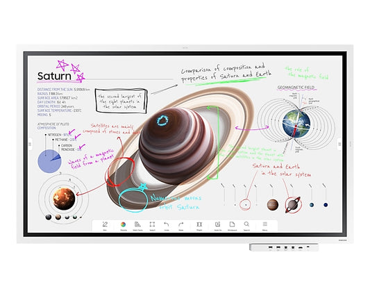 Samsung Flip Pro 75" Interactive Display – UHD 4K, Touchscreen, HDMI, USB-C, DP, Built-In Speakers - Globaltech.tc