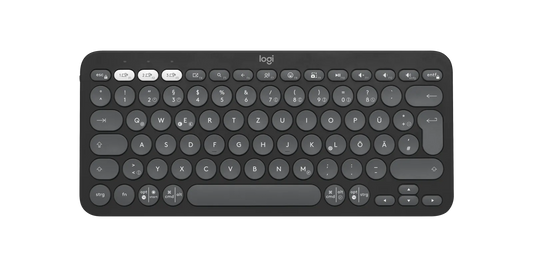 Logitech K380s Bluetooth Keyboard Pebble Keys 2 – Graphite, Compact, Multi-Device, Quiet Typing - Globaltech.tc