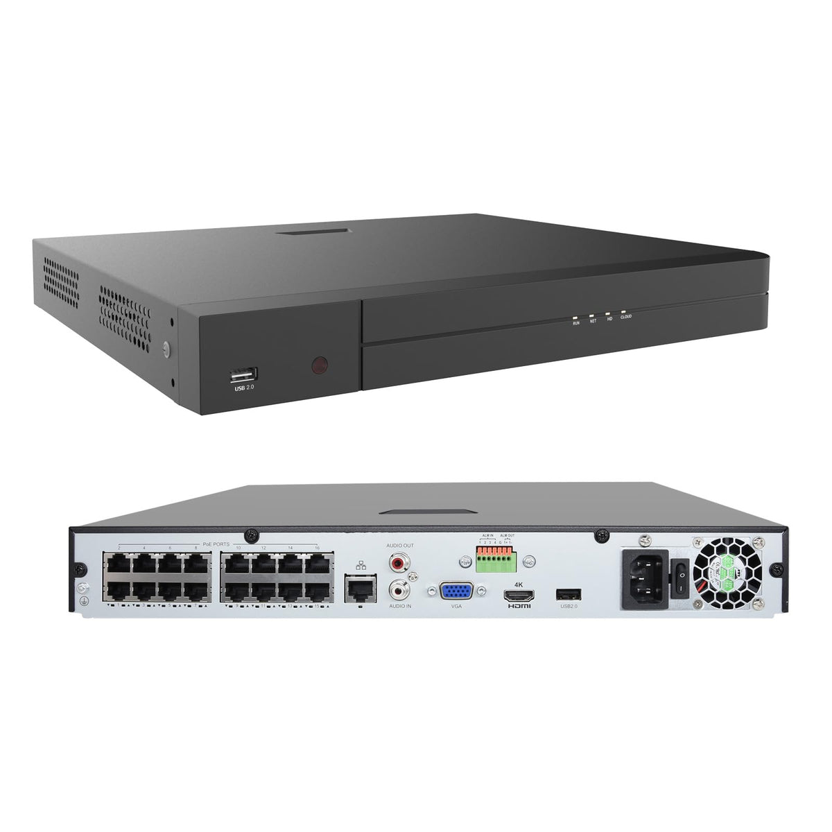 VCOM 16-Channel NVR (2 HDD Bays)