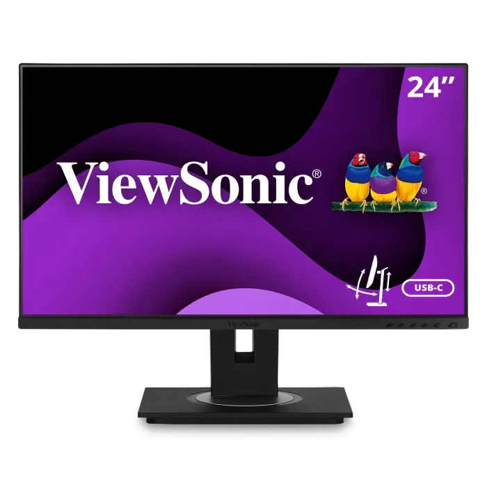 ViewSonic VG2455 24” IPS Full HD Business Monitor with USB-C, and Advanced Ergonomic Design - Globaltech.tc