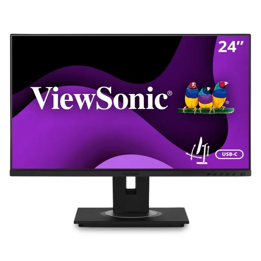ViewSonic VG2455 24” IPS Full HD Business Monitor with USB-C, and Advanced Ergonomic Design - Globaltech.tc